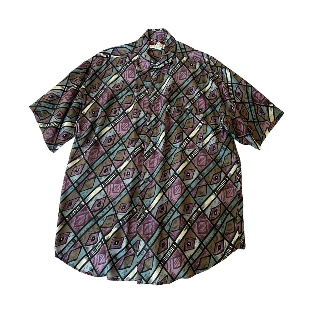 Stylish Men's Diamond Pattern Shirt